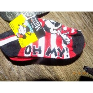 New girl's Minnie Mouse no show socks 5 pair size 7.5 to 3.5